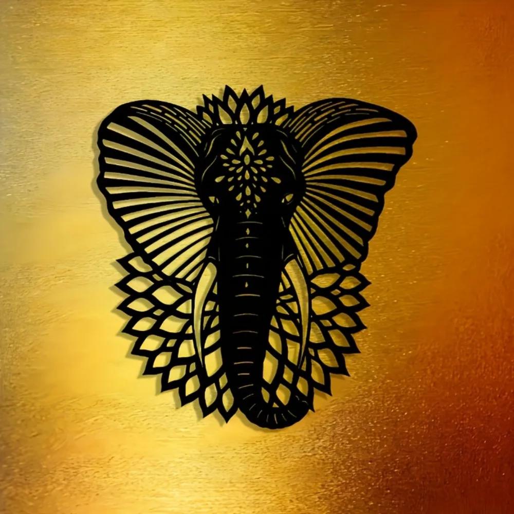 Art Craft Elephant - CIFBUY Metall-Wandkunst, Elefanten-Nasen-Schild, präzise Verarbeitung, elegante