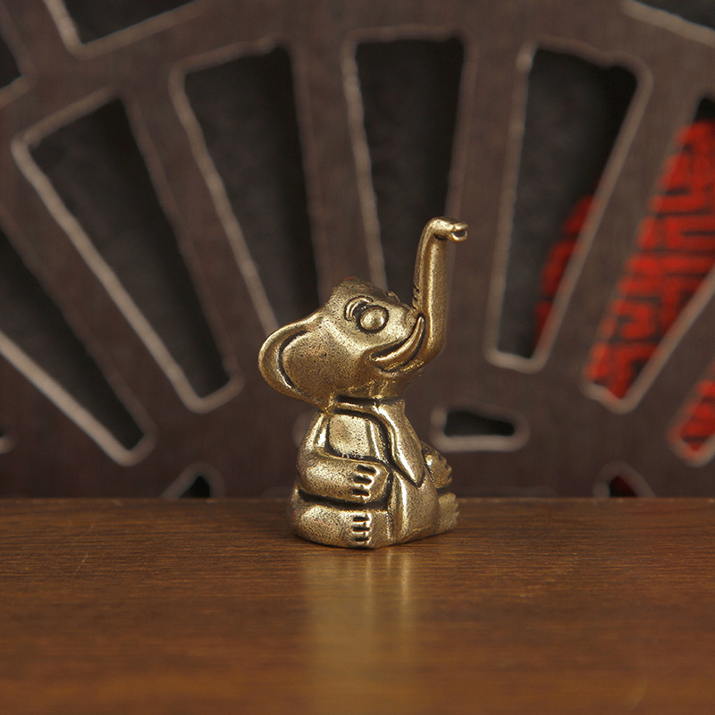Art Craft Elephant - 1 Stück Messing Niedlicher Elefanten-Schmuck für