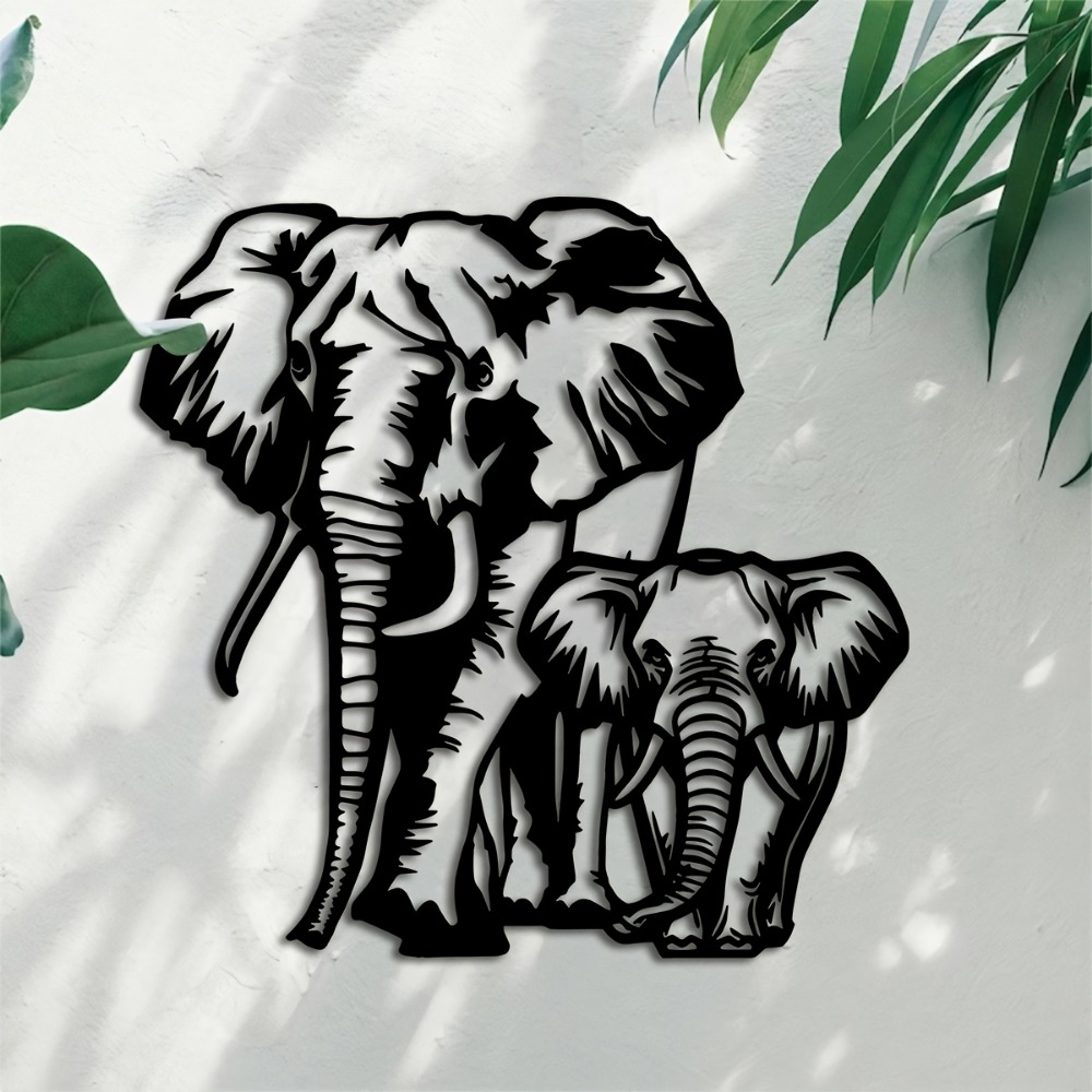Art Craft Elephant - CIFBUY Metall-Elefant-Wandkunst, Eisenkunst, Tierskulptur, Vintage, rustikale