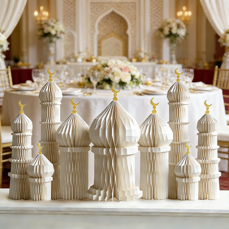 Art Craft Earth Day - 3D Waben-Papierkunst Palast-Set Ramadan Festival Party