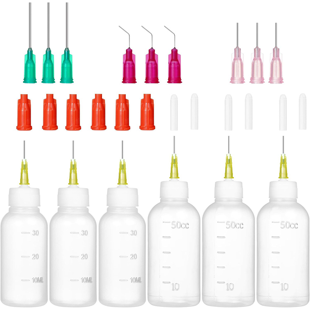Art Craft Kits - Präzisions-Nadelspender-Flaschenset, 6er-Pack (30ml und 50ml), Inklusive