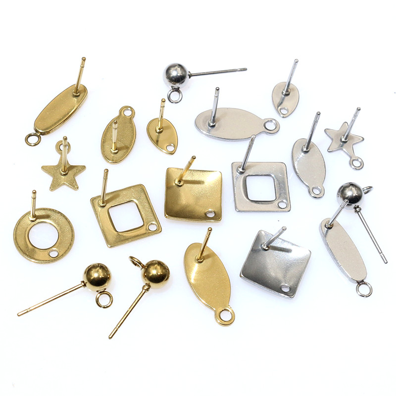 Art Craft Making - 20 Stück Edelstahl Handwerk Ohrring Studs