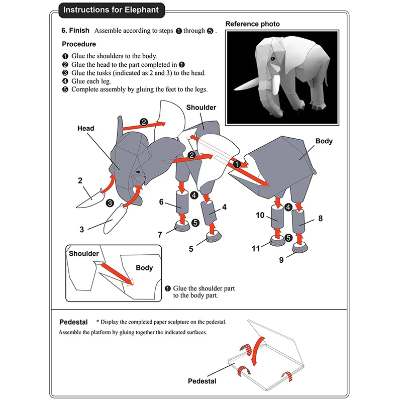 Afrikanischer Elefant Origami  – Art Craft Elephant Bewertung und Preis