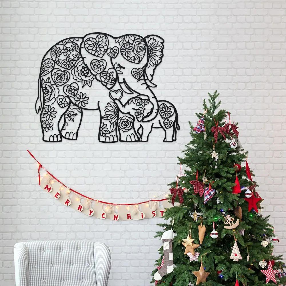Eiserner Elefant mit floralen  – Art Craft Elephant Bewertung und Preis