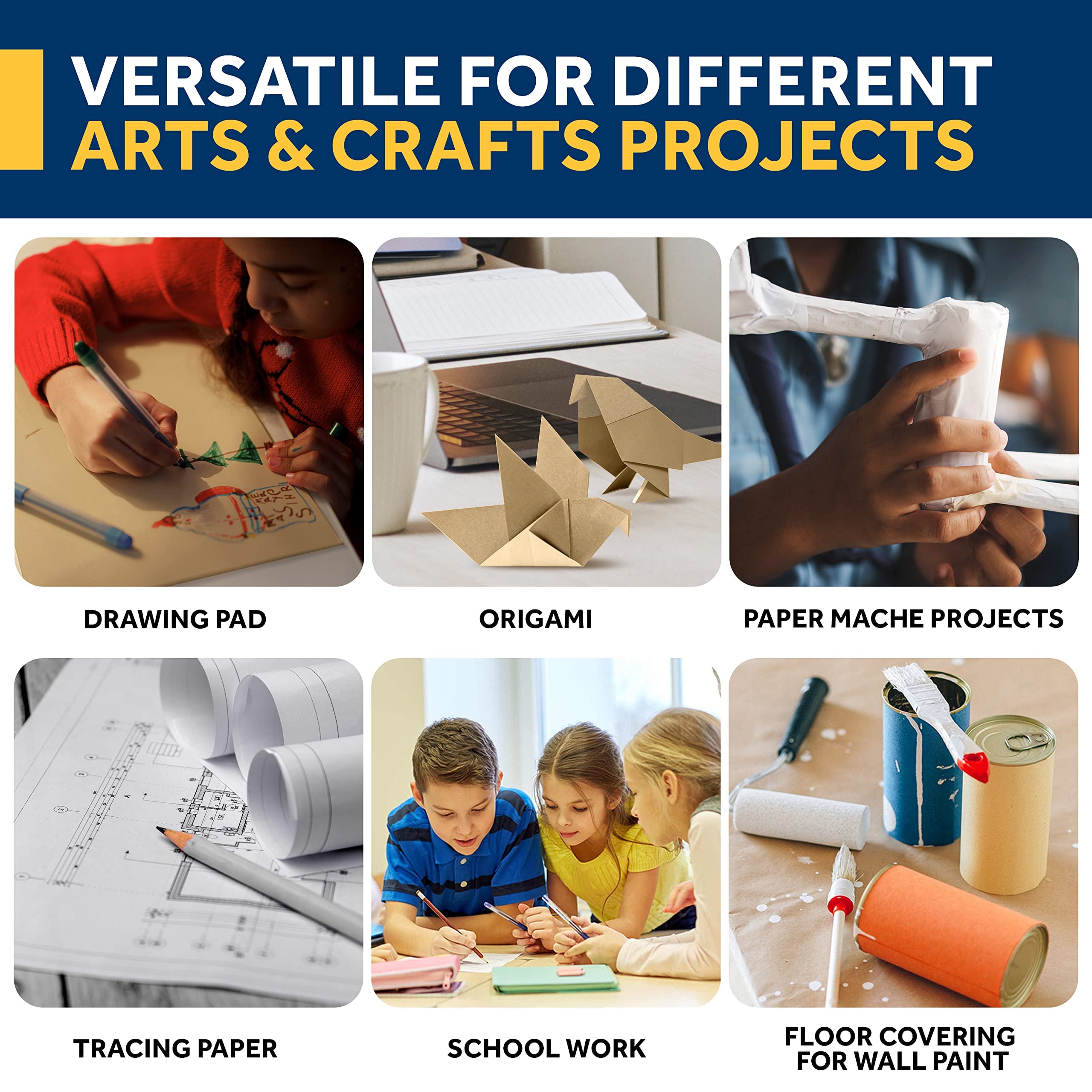 Braunes Kraftpapier, ideal für – Art Craft Recycled Materials Bewertung und Preis