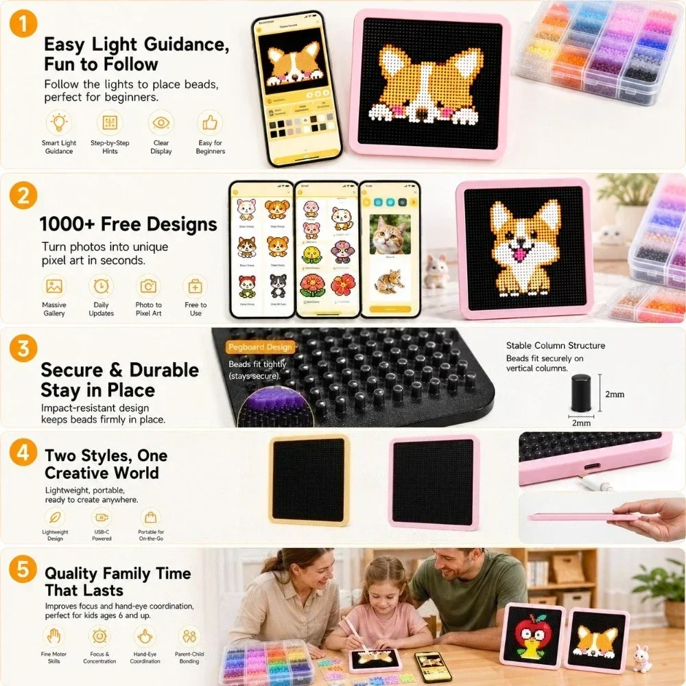LED Smart Fuse Bead Pegboard,  – Art Craft Kits Bewertung und Preis